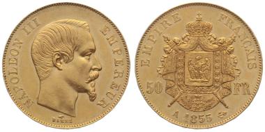 Preview: Frankreich 50 Francs 1855 A - Napoleon III.